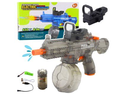 Elektrická vodní pistole M416 Podsvícený Zaměřovač 450 ml