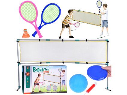 Sportovní sada Síť na volejbal Míč Badminton disk 3v1