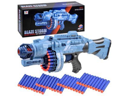 Velká dětská pistole BLASTER pěnové náboje 40 ks