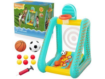 Zahradní hra Bestway 3v1 basketbal + fotbal + terč 127x109x178 cm