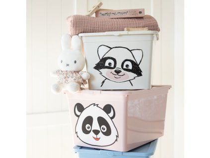 Dětský box s víkem X Box Deco Panda Animal 30 l BRANQ