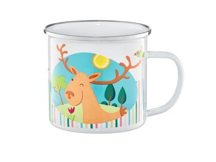 Smaltovaný hrnek Forest Team Medvěd a Sob 520 ml AMBITION JUNIOR