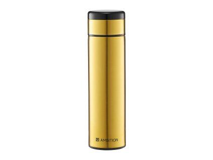 Termoláhev z nerezové oceli s dotykovým LCD displejem Indi Gold 420 ml AMBITION