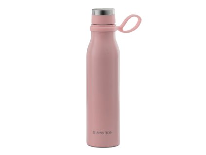 Růžová nerezová termoláhev Silky 480 ml AMBITION