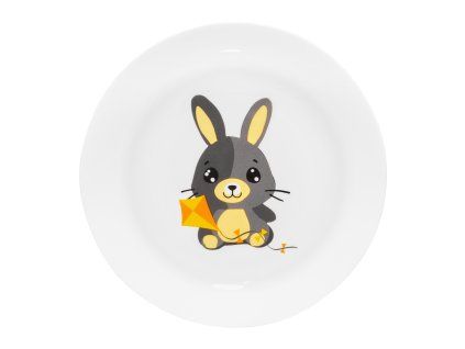 Porcelánový dezertní talíř Betty a Bunny Drak 19 cm AMBITION JUNIOR