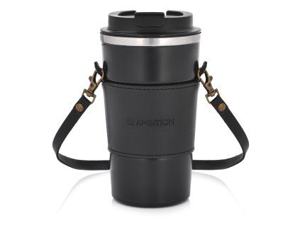 Černý termohrnek s páskem Camel 500 ml AMBITION