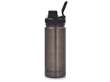 Šedá termoláhev Gym 550 ml AMBITION