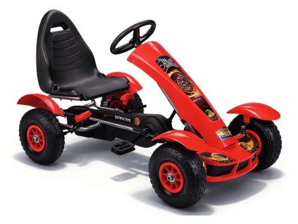 Sportovní šlapací motokára F618 nosnost 50 kg červené