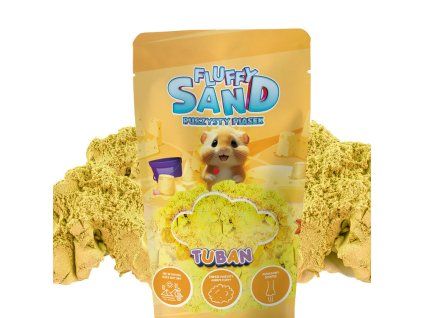 Kinetický písek TUBAN Senzorický nadýchaný voňavý Fluffy 90 g žlutý