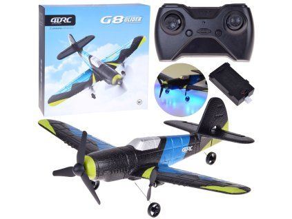RC letadlo G8 Glider z EPP Pěny s LED a USB pohonem modré
