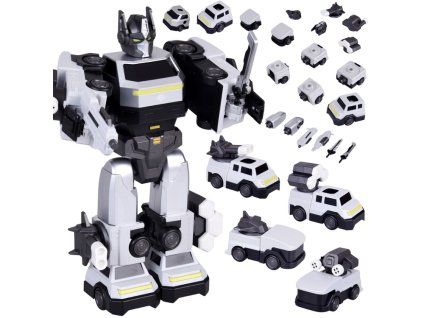 Magnetický robot Transformer 2v1 velká figurka šedý