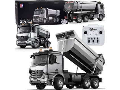 RC auto Mercedes Arocs sklápěč + návěs 1:20 kovové