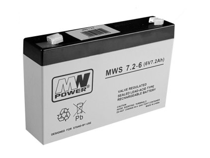 Gelový Akumulátor AGM 6 V 7.2 Ah pro Elektrické Autíčko