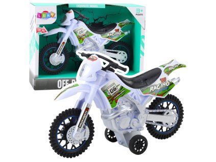 Terénní Motorka Cross Off-Road Pohon Světla Bílá