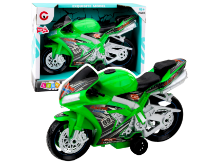 Motorka Závodní Silniční Pohon Světla Zelená
