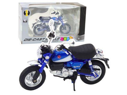 Motocykl Retro Klasický 1:12 Kovový Modrý