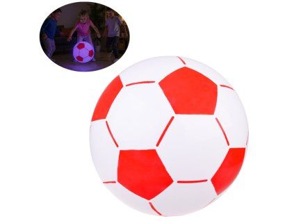 Nafukovací míč LED pro děti pr. 45 cm Lehký červený
