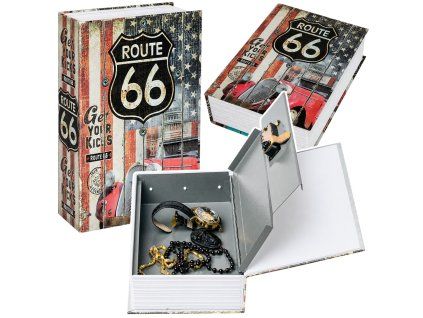 Knižní trezor Route 66 Velký na klíč