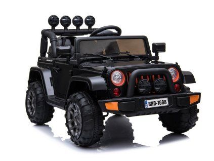 Elektrické autíčko Jeep BRD-7588 4x4 Dálkové ovládání Černé