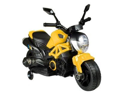 Dětská elektrická žlutá motorka GTM1188 LED světlo