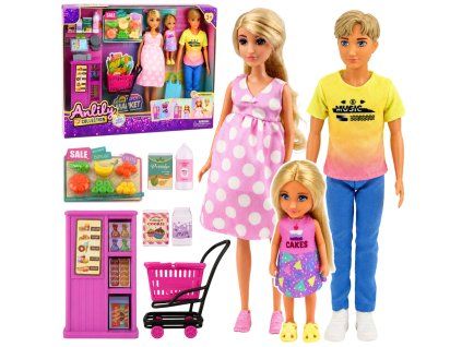 Rodinná sada panenek Anlily Těhotná panenka Supermarket