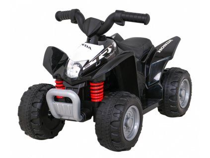 Elektrická akumulátorová čtyřkolka Honda 250X TRX Černá + Klakson + LED + Ekokůže