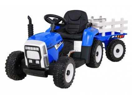 Elektrický traktor BLOW s přívěsem Modrý