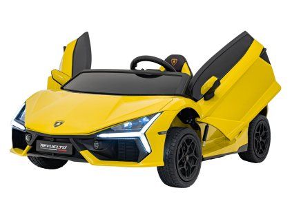 Elektrické autíčko Lamborghini Revuelto velké silné žluté