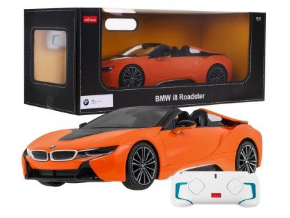 Oranžové RC auto BMW i8 Roadster RASTAR model 1:12 + dálkový ovladač 2,4 GHz