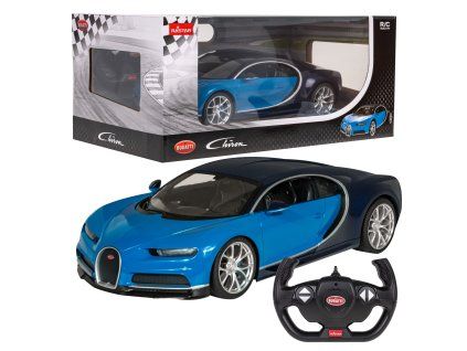 RC auto Bugatti Chiron RASTAR model 1:14 + LED světla + Ovladač 2,4 GHz modré