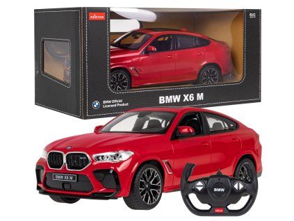 Červené RC auto BMW X6 M RASTAR model 1:14 + ovladač 2,4 GHz