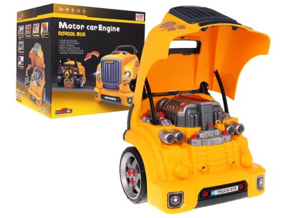 Dětská dílna Autobus pro mladého mechanika Žlutý
