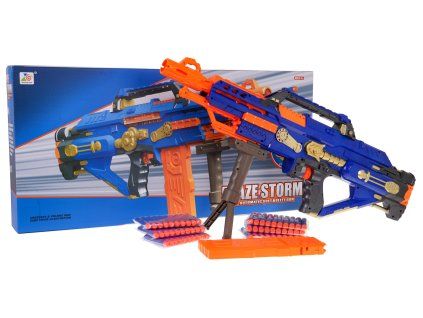 Puška na pěnové náboje MEGA Blaze Storm Modrá