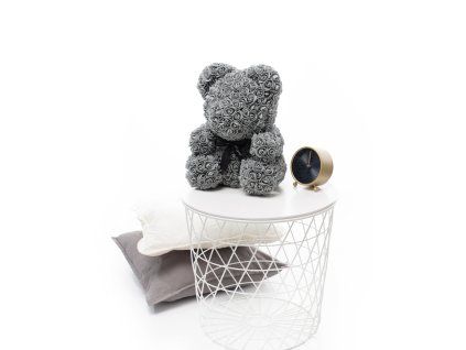 Medvídek z růží Rose Bear 40 cm šedý