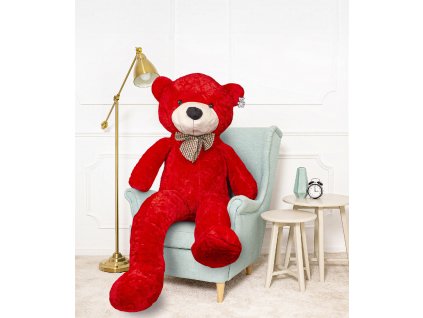 Plyšový medvěd Classico 190 cm červený
