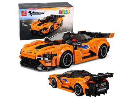 Konstrukční stavebnice Oranžové sportovní auto 423 dílků