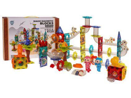 Magnetické kostky Kulička ZOO sada 153 dílků