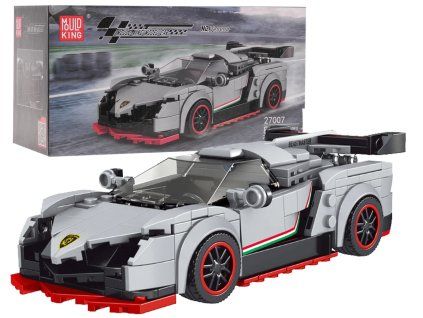 Stavebnice Sportovní auto bílé 398 dílků