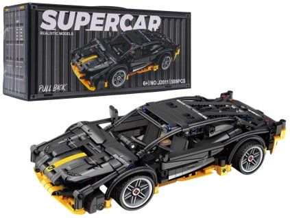 Stavebnice Sportovní auto 589 dílků černé