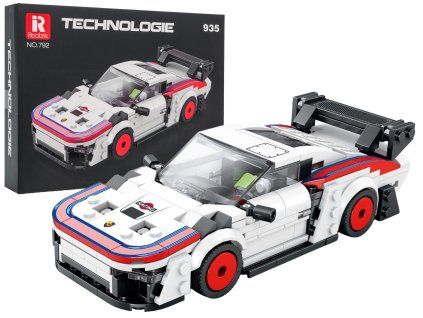Stavebnice Sportovní auto Bílé 346 dílků