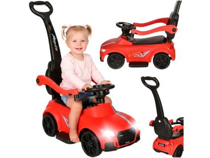 Odrážedlo auto 3v1 se zvukem červené