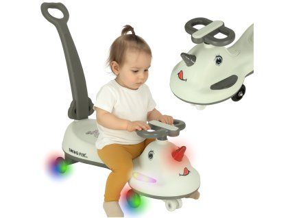 Gravitační skútr Swing FIX S1 LED max 65 kg šedý