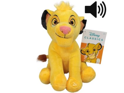 Plyšová postavička Simba se zvukem 20 cm žlutá