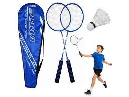 Badmintonová sada rakety míček Modrá