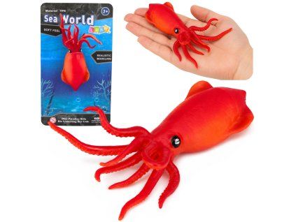Figurka chobotnice gumová 18 cm