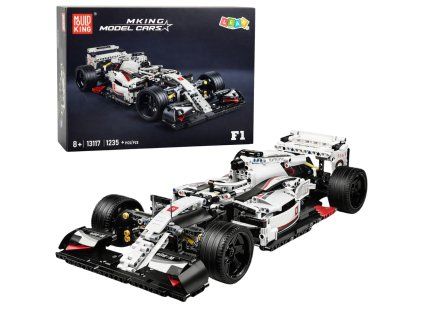 Stavebnice Závodní auto F1 Bílo-červená 1235 dílků