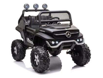 Elektrické černé vozítko Mercedes Unimog S