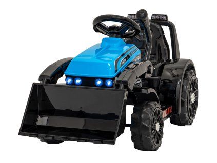 Elektrický traktor G320 Modrý + Pohyblivá lžíce + LED světla