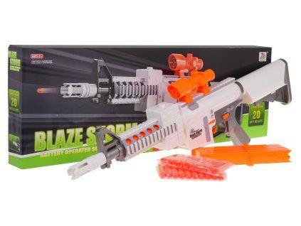 Dětská pistole Blaze Storm na pěnové náboje bílá