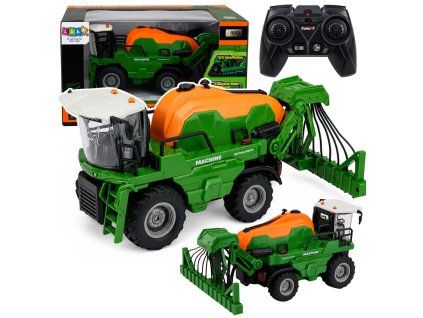RC model zemědělského kombajnu s postřikovačem s funkcí stříkání měřítko 1:24